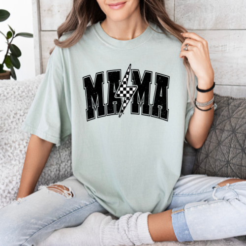 Mama checkered bolt - distressed