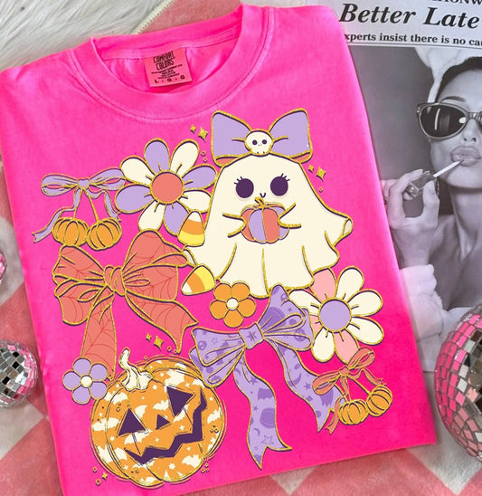 Cute pumpkins & Ghost (Glitter)