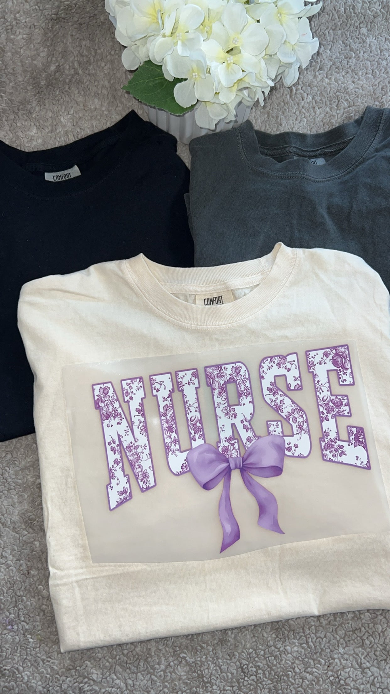 Nurse Purple Bow