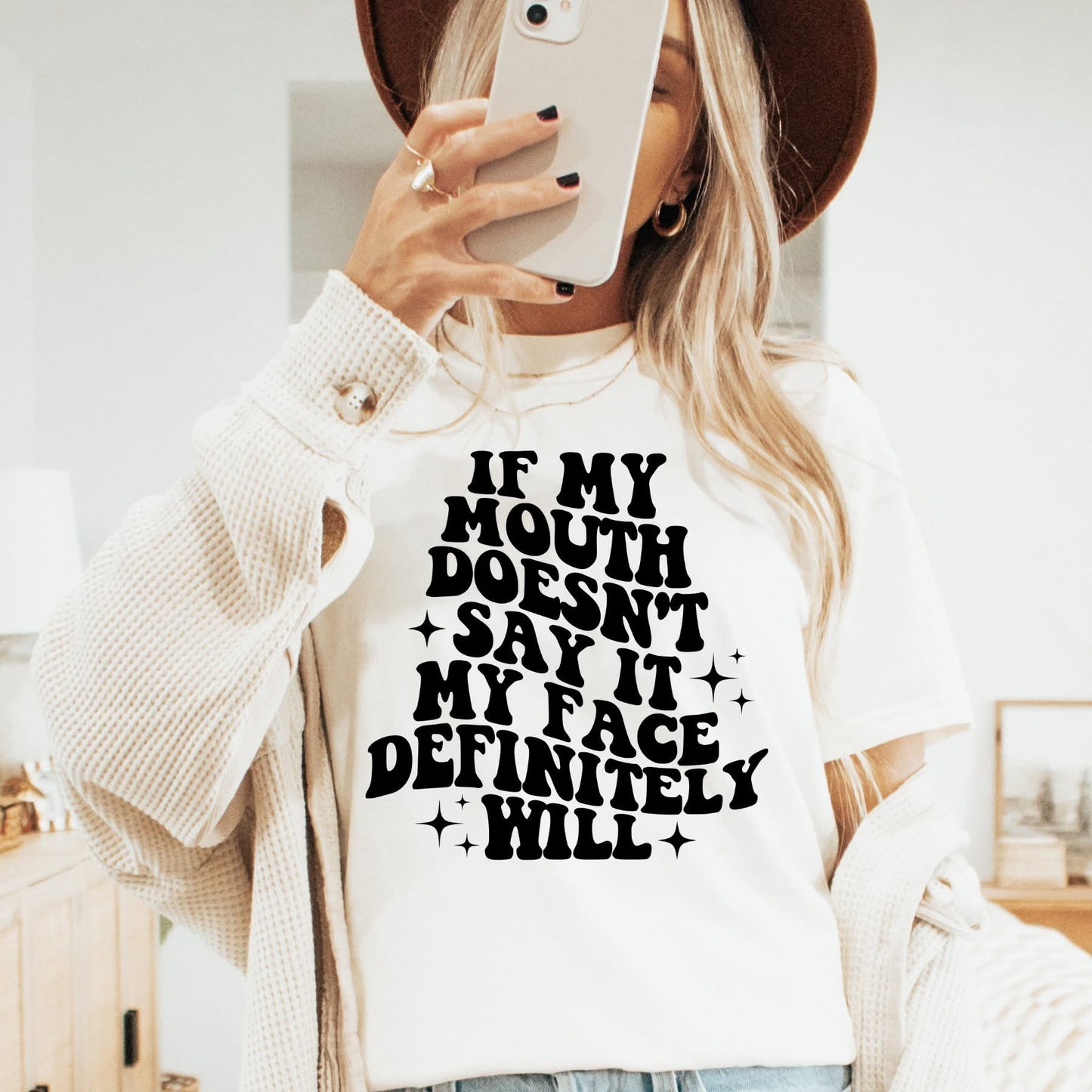 If my mouth doesn't say it my face definitely will