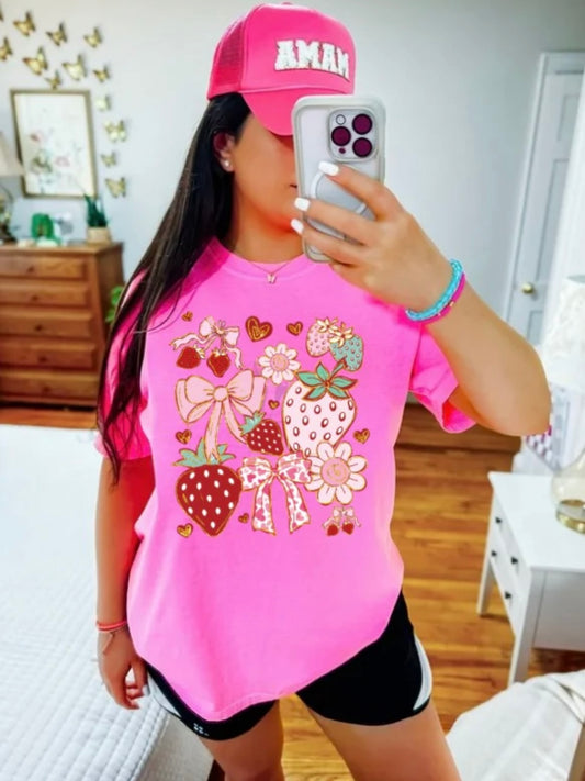 Strawberries & flowers